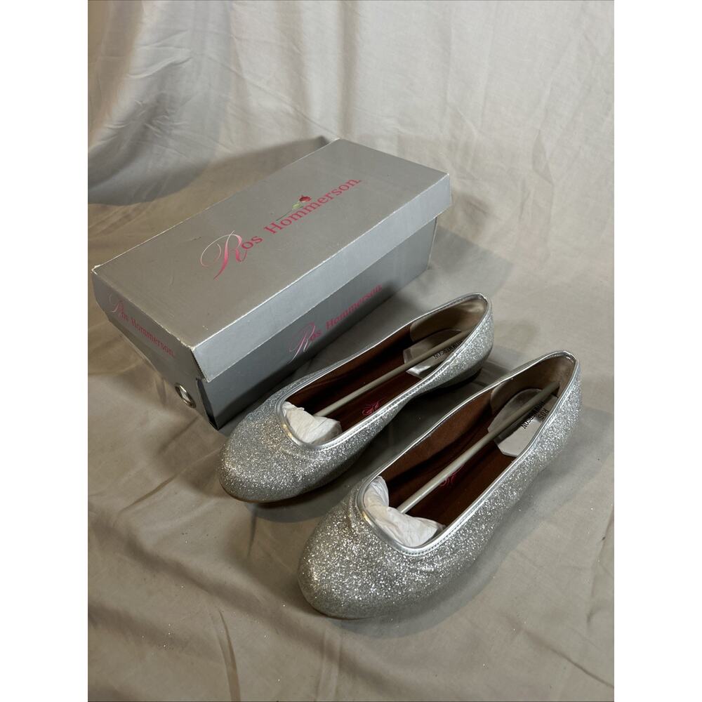 Ros Hommerson Odelle Silver Glitter Ballet Flats Flexble Womans Size 11.5 W/Box - Picture 15 of 16